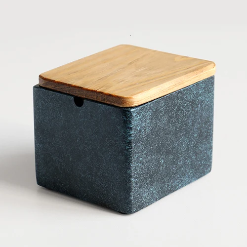 SQuare texTure BlUE Переносная пепельница из смолы с крышкой для подарка домашний офис отель открытый бездымный Пепельница держатель домашний декор - Цвет: SQuare texTure BlUE
