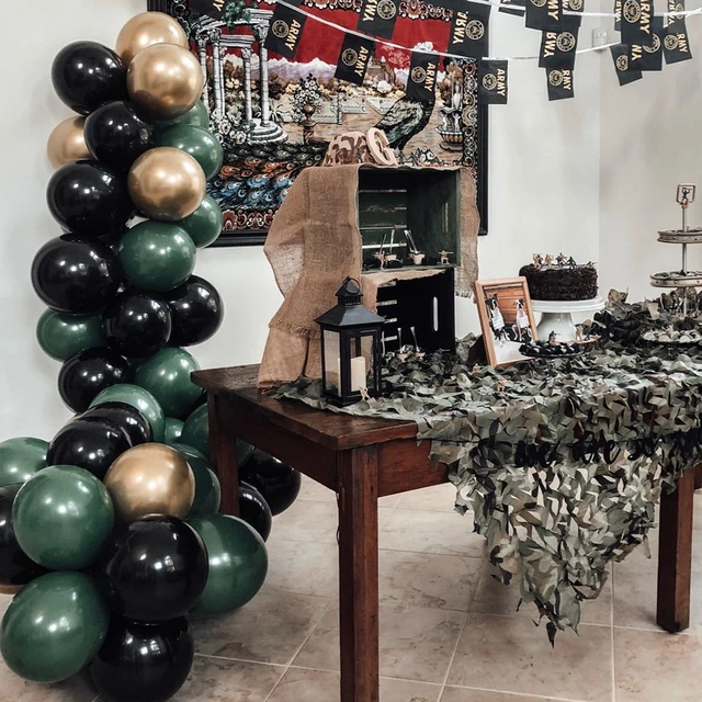 92pcs/lot Black Gold Balloons Birthday Green Balloons Black Party Decor  Green Sport Theme Birthday Party Decorations - Ballons & Accessories -  AliExpress