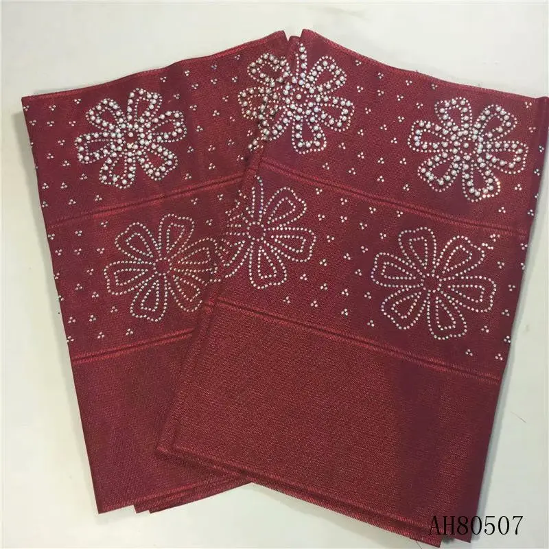 Африканский гелевый головной убор ASO OKE Высококачественная нигерийская Кружевная повязка на голову ASO OKE обертывание бисером и стойками для вечерние 2 шт./лот