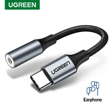 Ugreen Type C 3.5 Jack écouteur USB C à 3.5mm AUX écouteurs adaptateur câble Audio pour Huawei V30 mate 20 P30 pro Xiao mi mi 6 8 9(China)