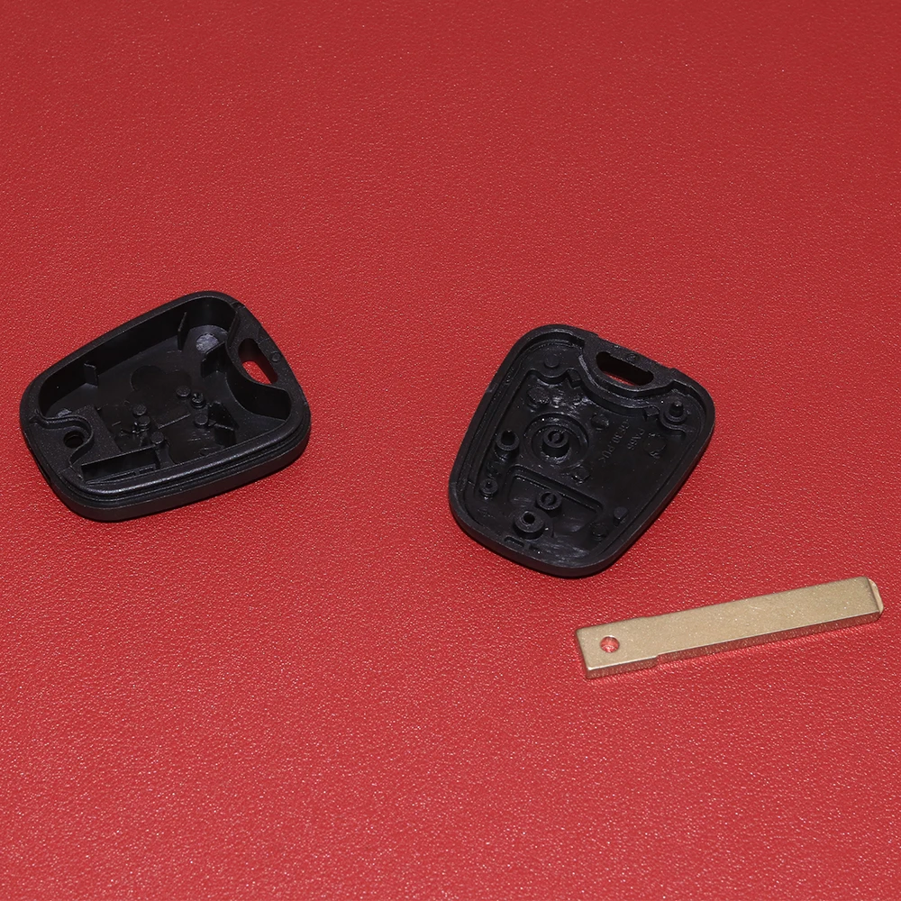 JEAZEA 2 Buttons Remote Car Key Shell Fit for Peugeot 307 2003, 2005-2008 2009 Blade Replacement Remote Black Car Cover Case (7)