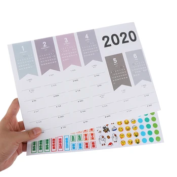 

1PC agenda 2020 365days Paper Wall Calendar Daily Planner Notes School supplies