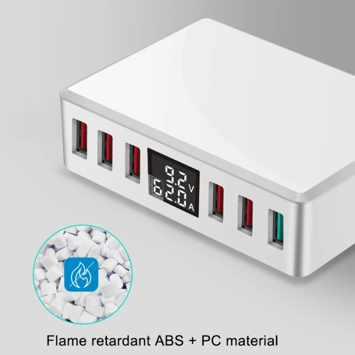 QC 3,0 быстрое зарядное устройство USB 6 портов концентратор адаптер питания настенное зарядное устройство GK99