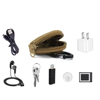 

900D Oxford Mini Bag with Hook Coin Key Earphone Sundries Pouch Hunting Wallet NEW