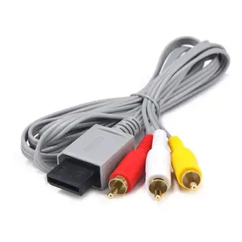 

1.8 M AV Cable For Nintendo WII Mini WII/WII U Consoles TV RCA Audio Video Stereo Cord Cable