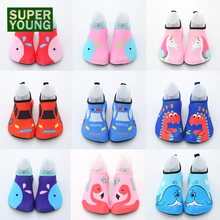 Дети водные виды спорта единорог; Фламинго кроссовки для мальчиков и девочек босиком носки для купания Быстросохнущие кроссовки детские пляжные шлепанцы для серфинга сандалии