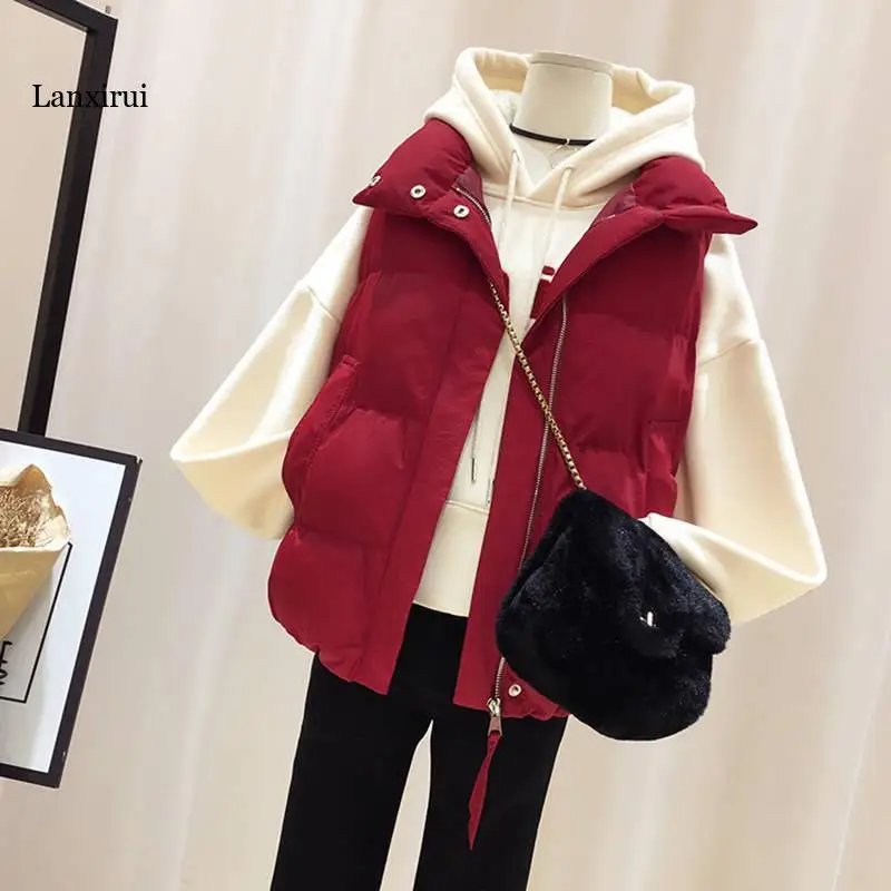 

Женская куртка, жилет, хлопковая одежда, Женская короткая осенне-зимняя свободная пуховая хлопковая одежда, Mujer