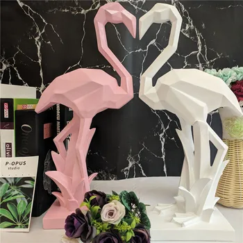 

[HHT] NORDIC CREATIVE RESIN CRAFTS FLAMINGO ORNAMENTS HOME DECORATION LIVING ROOM DESK WINE TV CABINET PORCH FURNISHINGS GIFT