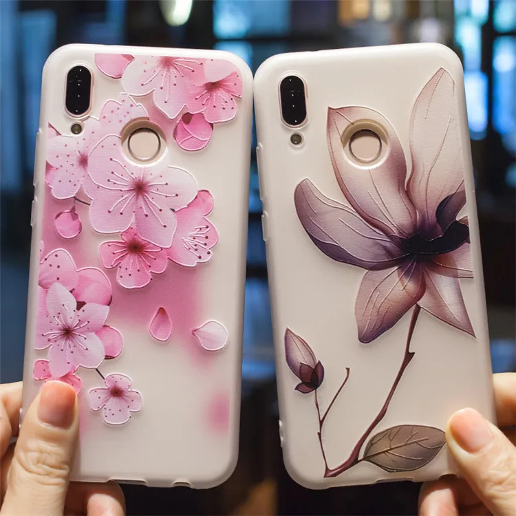 

Matte Flower Painting Phone Case for Huawei P10 P20 P8 P9 Lite Honor 9 Lite Nova 2 Plus 6X 7X Back Cover Soft TPU Frosted Cases