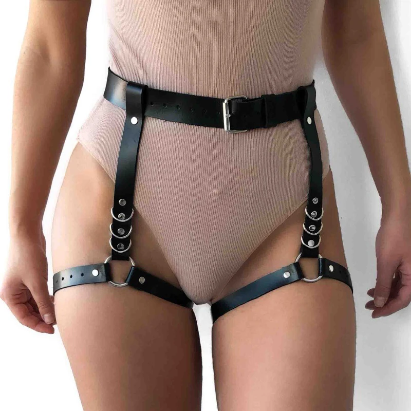 Сексуальный кожаный ремень-подвязка для женщин пояс для талии бандаж для ног клетка бедра высокие ремни подвязки джинсы брюки белье Пояс для тела