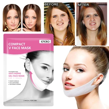 

1pc Lifting Face Masks V Shape Face Slim Chin Check Neck Lift Peel-off Mask V Shaper Face Slimming Bandage Skin Care