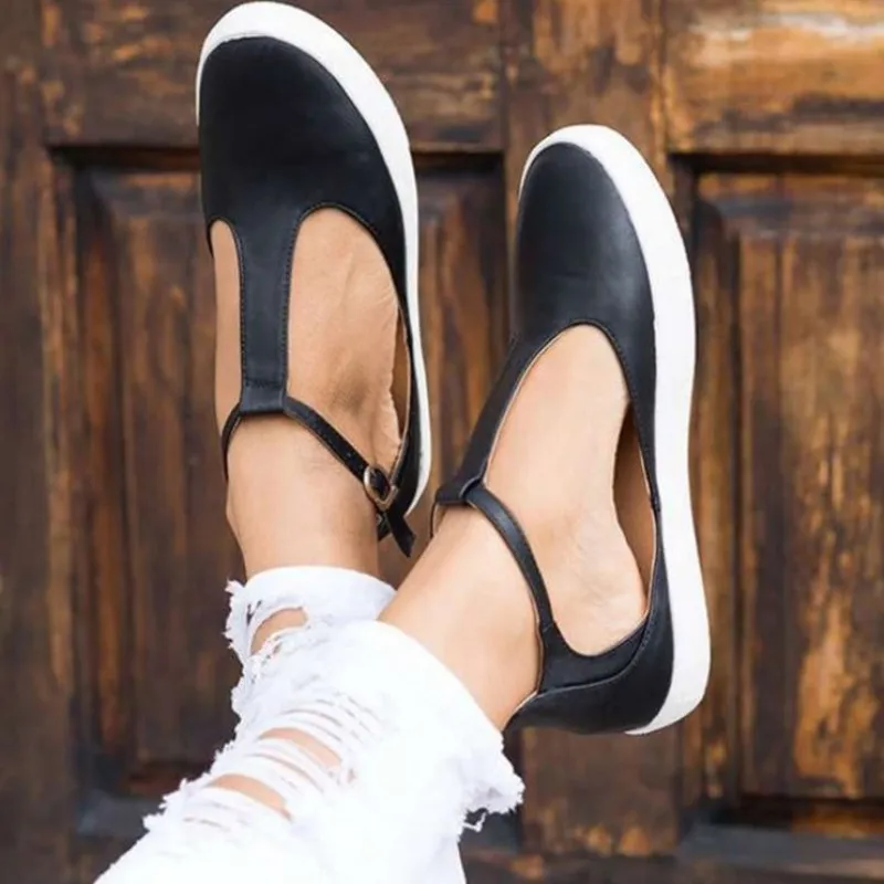 Женские летние туфли на плоской подошве Размеры 35 43|Боссоножки и сандалии| |