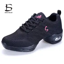 Women Modern Jazz Dance Shoes Female Dance Sneakers Mesh Breathable Soft Sole Practice Dancing Shoes Woman Ladies Sports Shoes