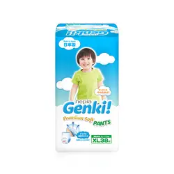 Импортные из Японии Nepia Genki детские Легкие Дышащие Подгузники-трусики XL38