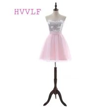 Robe de Cocktail courte en Tulle rose, ligne a, décolleté en cœur, Mini, avec nœud 