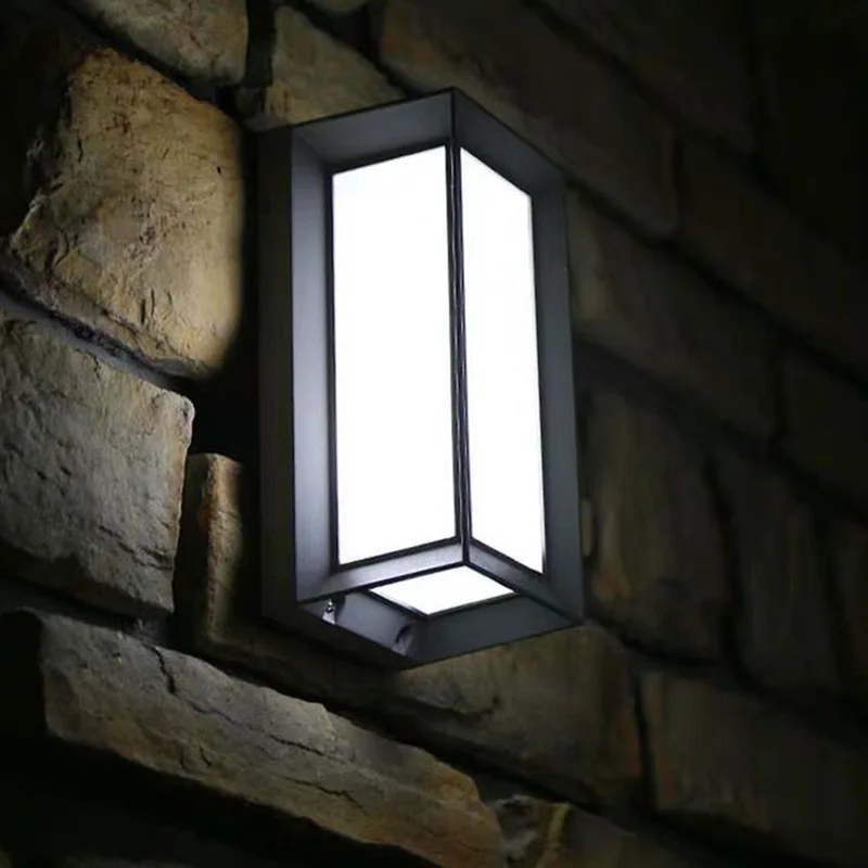 Outdoor E27 LED Aluminum Frame Wall Light 85-265V IP65 Waterproof Porch Lamp Garden Exterior Decor Sconce Lamp 12W 15W 20W 25W wall light,outdoor porch light
