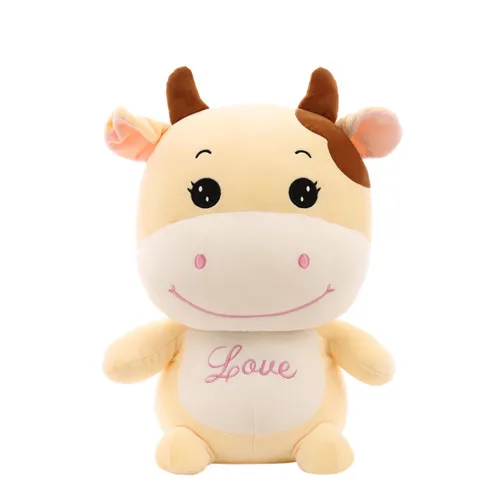 Fancytrader 24'' Lovely Plush Soft Stuffed Giant Animal Milk Cow Toy Big Plush Cow Doll Nice Gift For Kids 60cm 2 Colors (20)