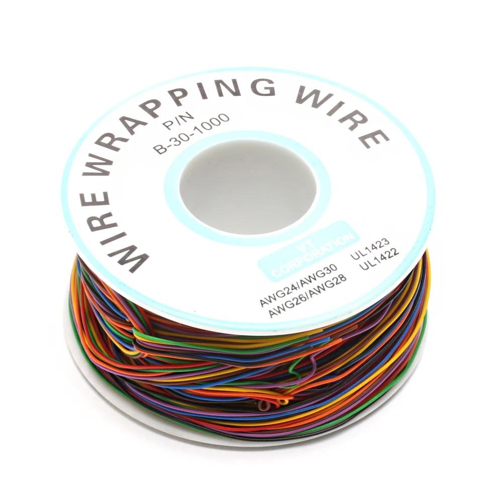 

PCB Test Core Line 30AWG Wire Single Tinned Copper Wire 8-color Board Cable Roll
