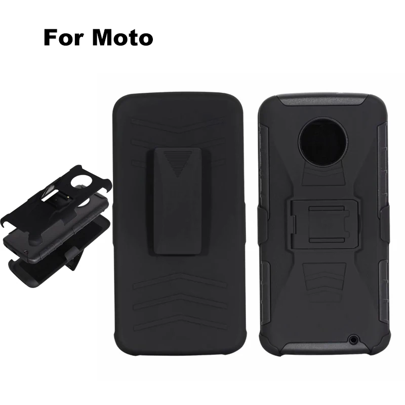 

Heavy Duty Armor Rugged Case For Moto Z4 play G7 power g6 Z3 e5 play PLUS x4 Shockproof Kickstand Tough Belt Clip Case Cover