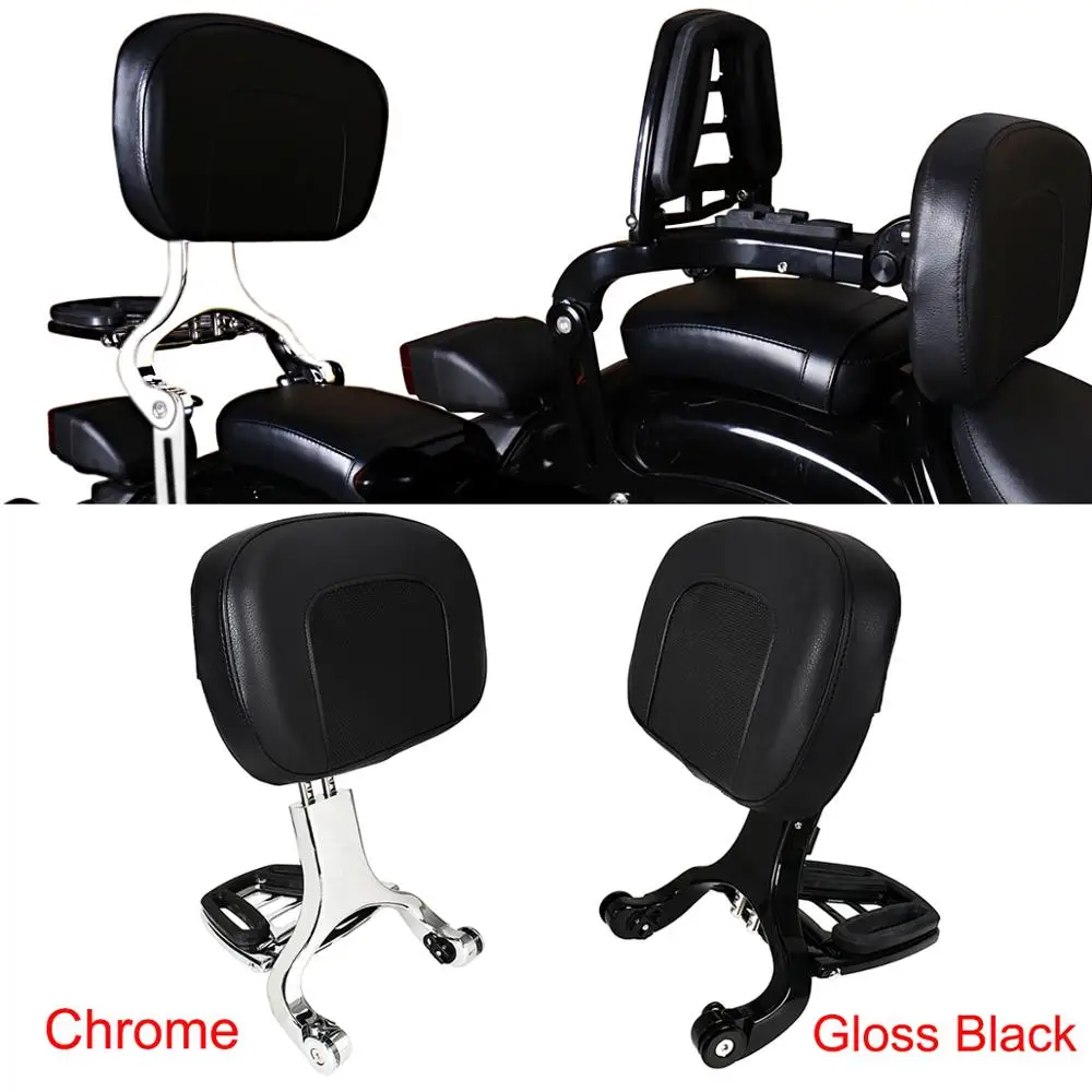 US $202.41 Backrest Motorcycle MultiPurpose Driver Passenger Backrest For Harley Dyna Softail Breakout Sportster XL 883 Touring Road King
