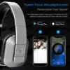 August EP650 Silver Upgrade Wireless Bluetooth 4.2 Headphones/Headset with EQ APP Control with Microphone for TV,Phone,PC 2
