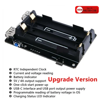 Battery Charger For Raspberry Pi 4B UPS with RTC Uninterruptible Power Supply 18650 Battery Charger charger uninterruptible power energy гарант 2000 economical idle running colored led display