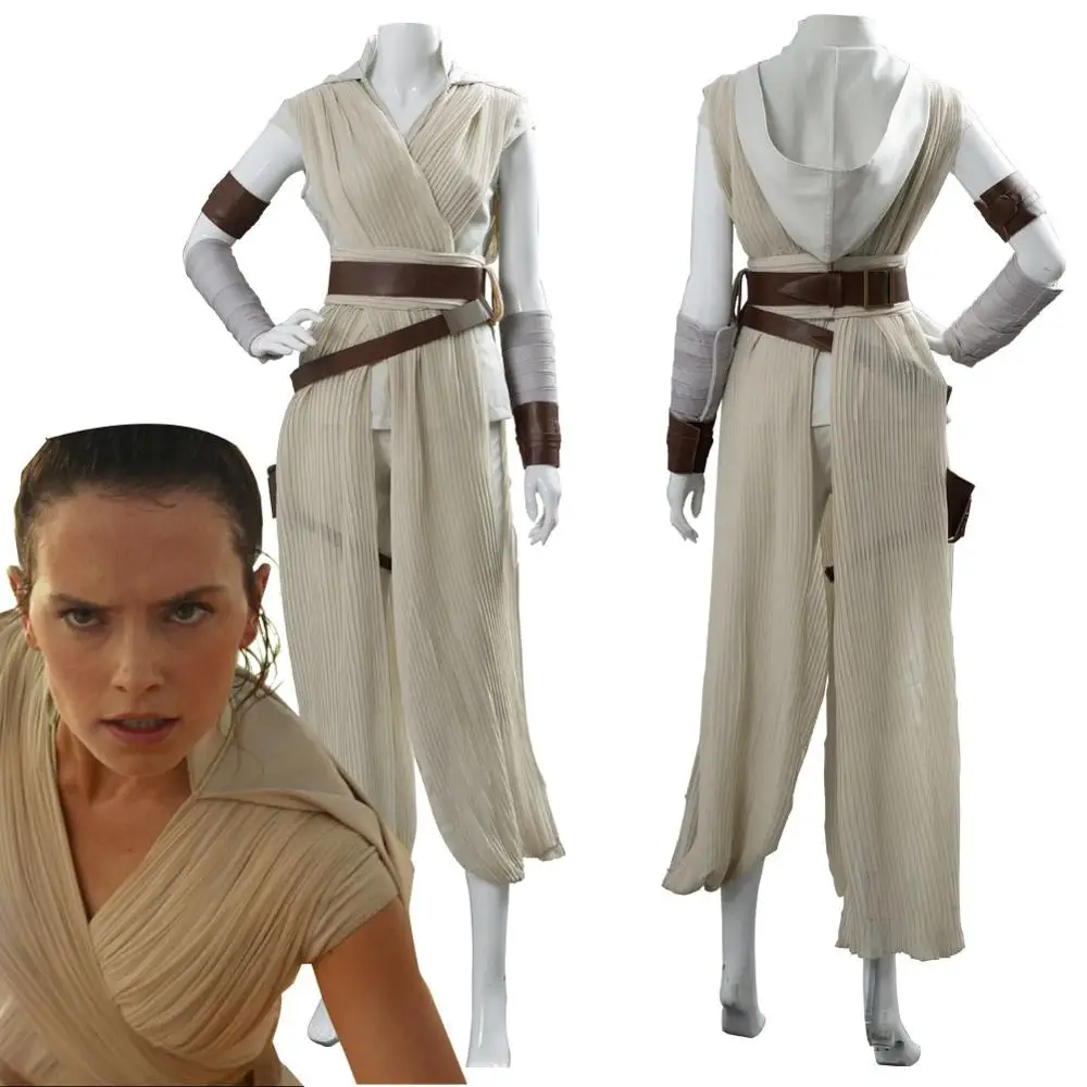 

Star Wars 8 The Rise of Skywalker Rey Cosplay Costume For Adult Women Halloween Carnival Cosplay Costumes Custom Made