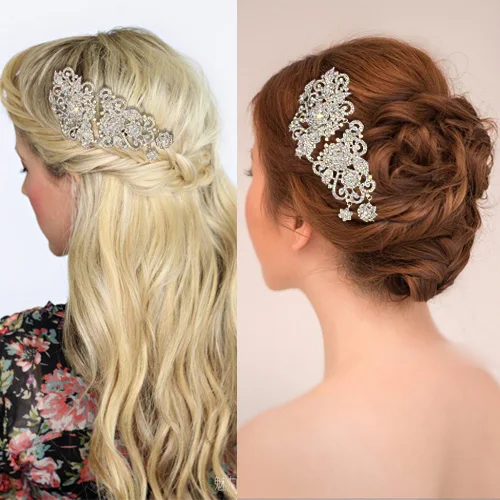 Женская заколка для волос с кристаллами в виде цветка|accessory row jewelry|accessories
