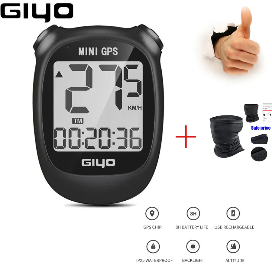 

GIYO M3 Bike GPS Computer Wireless LCD Display Speedometer Cycling Computer Odometer Waterproof USB rechargeable