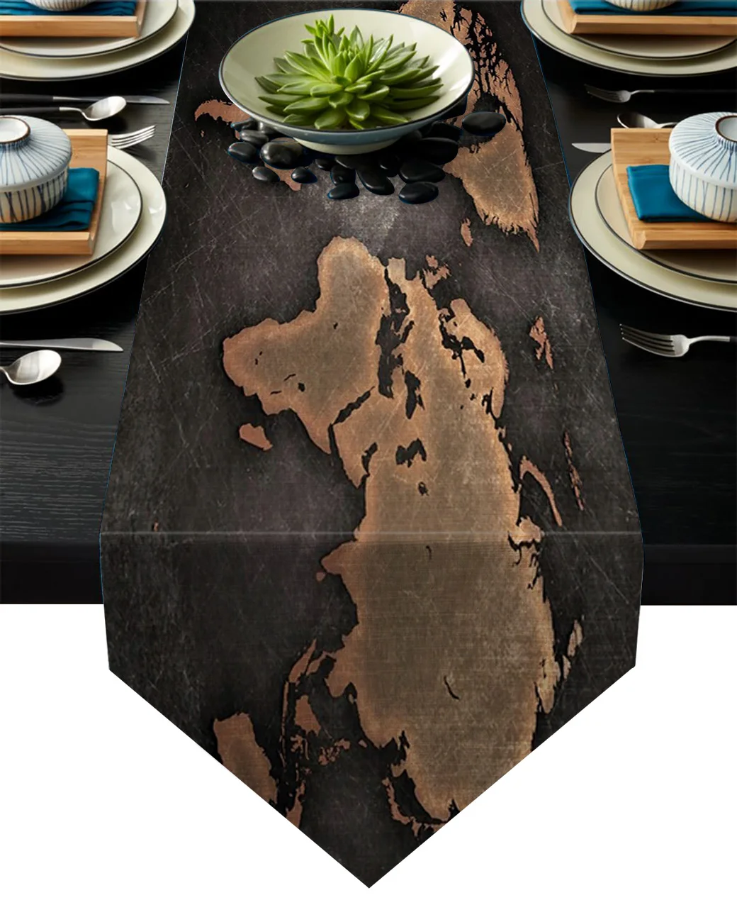 Ретро Карта мира настольная дорожка s скатерти для праздников винтажная