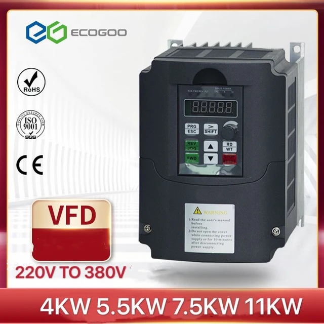 220VAC 1.5KW VFD Variateur de fréquence，monophasé 220V entrée triphasé 380V  de sortie VFD variateur de fréquence variable Régulateur de vitesse de