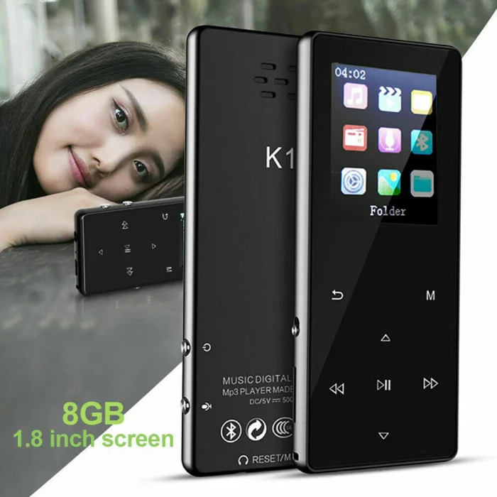 1.8in Bluetooth MP3 OLED экран умный металлический ультратонкий HIFI портативный музыкальный плеер LHB99