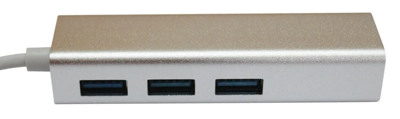 Usb3.0-поворот RJ45 проводной сетевой карты многофункциональный удлинитель концентратора 3 рта USB3.0 алюминиевый концентратор