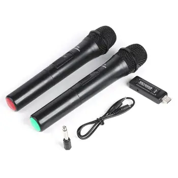 

2pcs Smart Wireless Handheld Microphones Mic With USB Receiver Sound Audio Amplifier For Karaoke Singing Android Smart TV Box