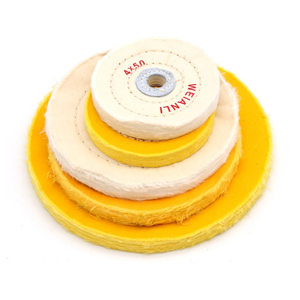 

1PCS 2'' - 7'' Cotton Buffing Polishing Wheel Pad 50mm-200mm for Angle Bench Grinder