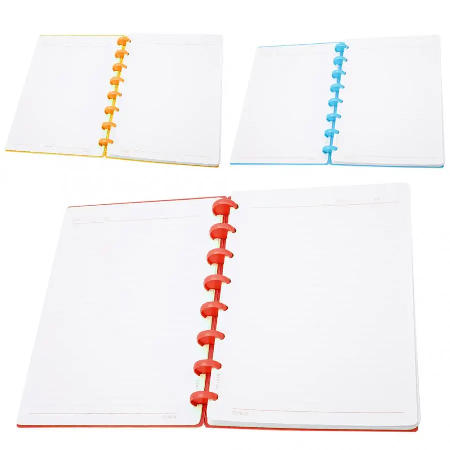 Portable A5 Mushroom Hole Binder Refillable Writing Paper Notebook Office School Supplies 360 degree folded notebook