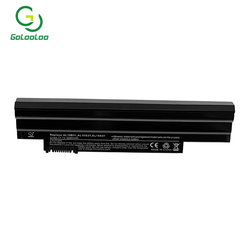 Аккумулятор Golooloo для ноутбуков Acer AL10B31 AL10A31 ICR17/65 4400 мАч Aspire One 522 722 AOD255 AOD260 D260