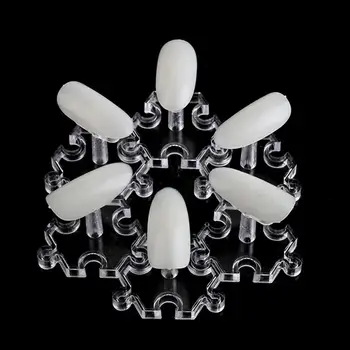 

Transparent Detachable Lotus Nail Art Display Board Stand Manicure Practice Base