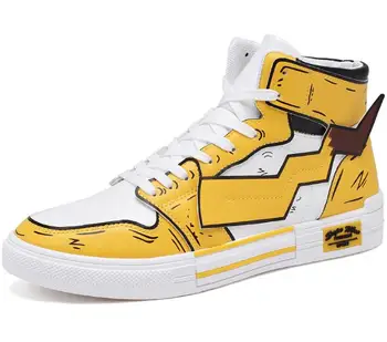 

fashion pu leather men Casual shoes flat platform shoes fashion men sneakers punk board shoes Ankle boots chaussure homme