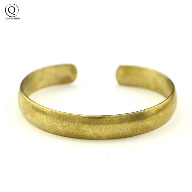 Vintage Brass Royal Bangles Lady Cuff Bracelet Glossy Pure Copper Ancient Women Wristbands Jewelry Girlfriend Christmas Day Gift bangle bracelet