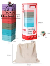 

Kisteether New Macaron Pink Building Blocks Table Children's Game Toys Wooden Balance Rainbow Building Blocks Baby Hug Toy Gift