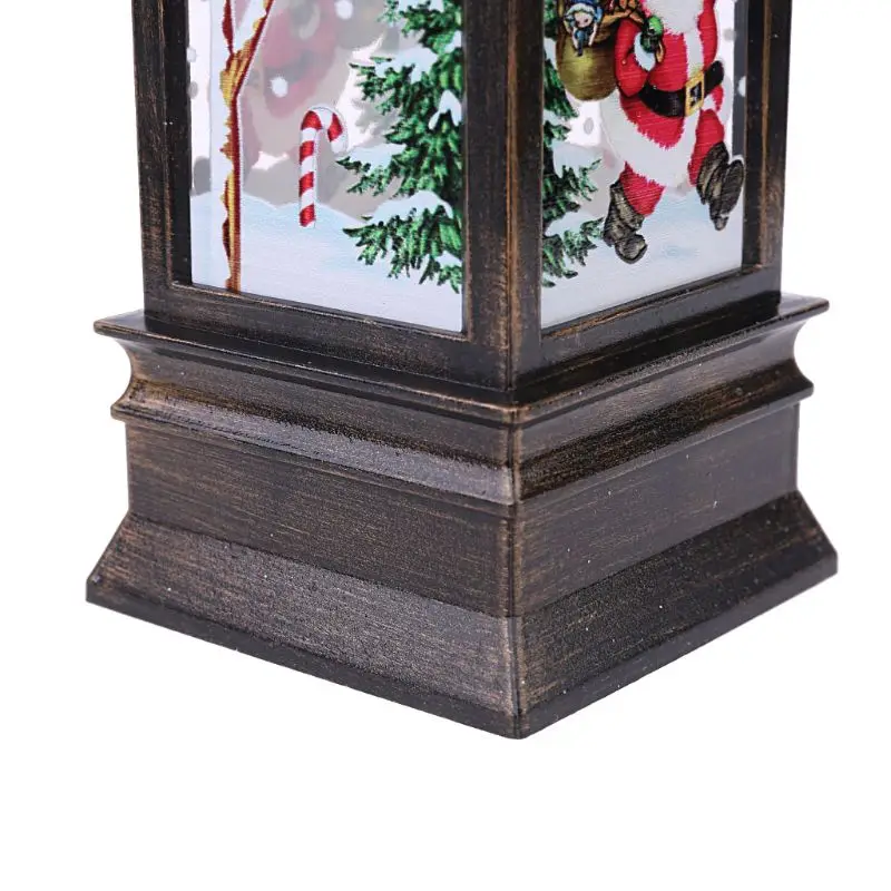 

Christmas Vintage Santa Snowman LED Painted Lamp Wind Light Portable Hanging Lantern Home Garden Decor Pendants Party Supplies