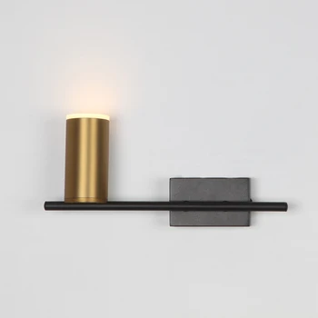 

Lamplo Indoor Brass LED Wall Lamp Nordic Modern Wall Mounted Light For Home Office Decorative Bedside Wall Lights