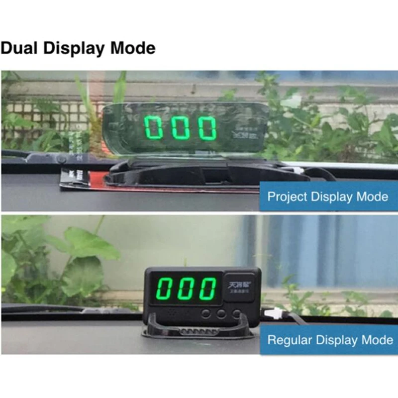  3 zoll GPS Speed Meter HUD Display KM/H Auto HUD Head Up Display C60 Große Bildschirm Geschwindigke