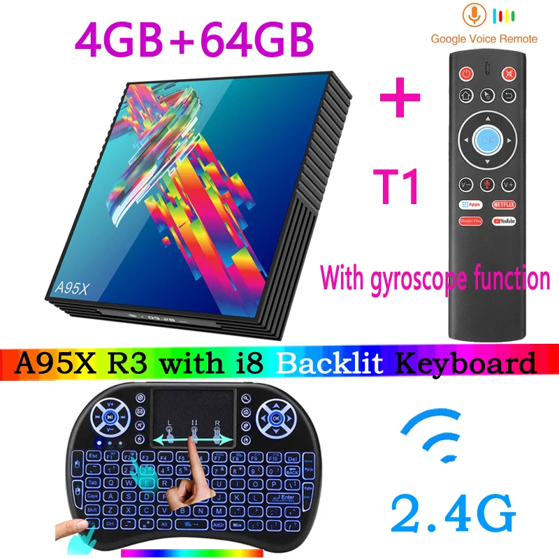 A95XR3 Смарт iptv android tv box 4G 32G 64G 5G wifi 4K медиаплеер netflix youtube Мини ТВ приставка android 9,0 PK H96 MAX X96 MAX - Цвет: 4G  64G  T1  i8