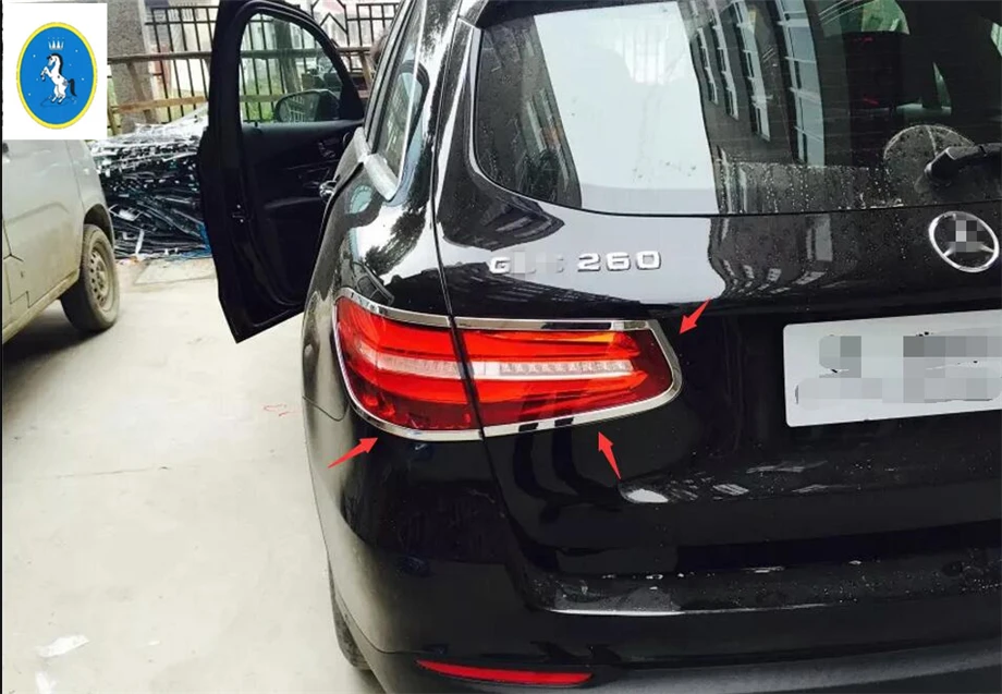 Yimaautotrims авто аксессуар хромированные задние фонари рамка для лампы Крышка молдинг планки подходит для Mercedes Benz GLC X253