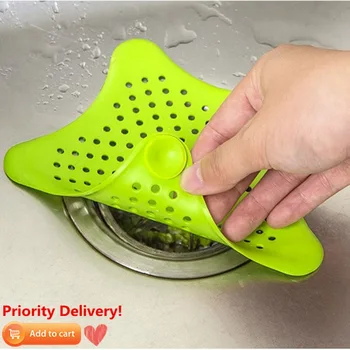

Hot Sale Kitchen Gadgets Accessories Star Outfall Drain Cover Basin Sink Strainer Filter Shower Hair Catcher Stopper Plug