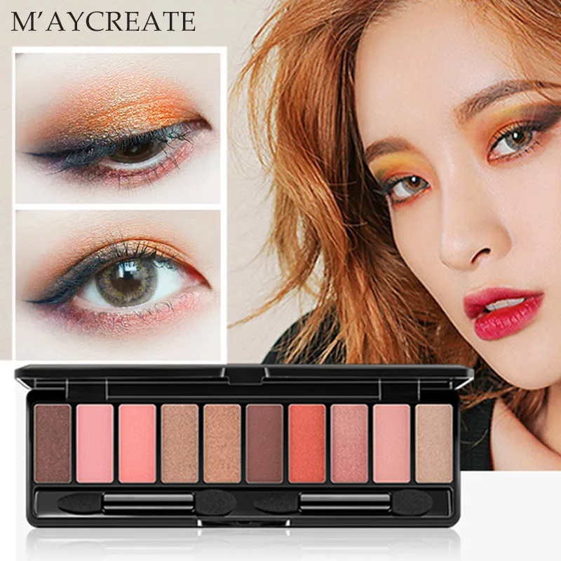 

10 styles Fashion Eyeshadow Palette Matte Eye Shadow Pigmented Glitter Nude Makeup set Korea makeup Palette maquillage