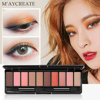 10 styles Fashion Eyeshadow Palette Matte Eye Shadow Pigmented Glitter Nude Makeup set Korea makeup Palette maquillage