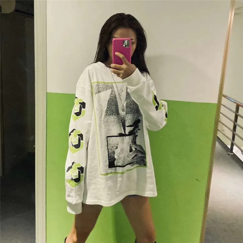 Свободная Толстовка с круглым вырезом Cav Empt C. E19AW, Ретро стиль, для пожилых мужчин и женщин, 1:1, высокое качество, Cav Empt, толстовка с капюшоном